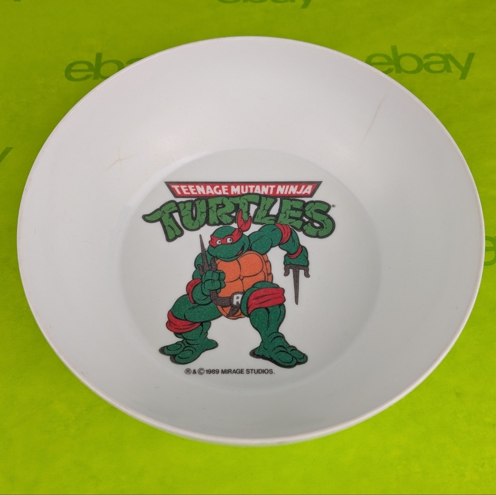 Vintage 1989 Teenage Mutant Ninja Turtles Bowl RAPHAEL Peter Pan Industries USA